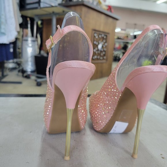 Pink Studded Heels - Picture 2 of 4